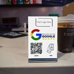 Home nfc & qr google review stand
